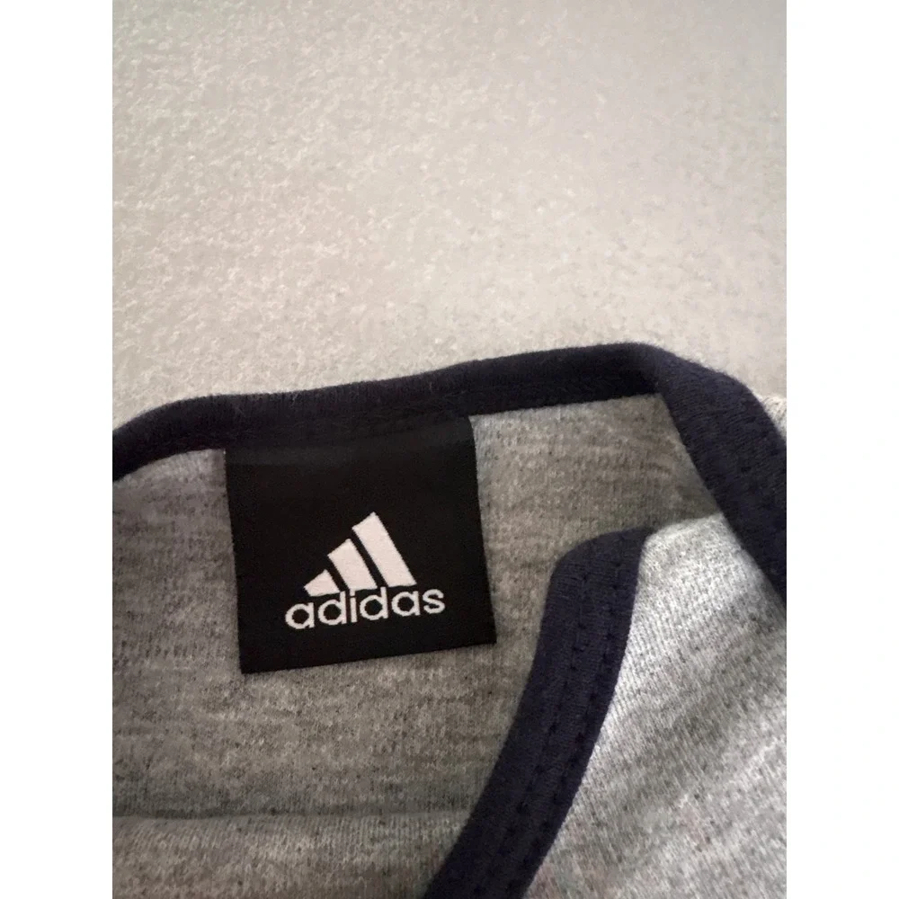 Adidas Fighting Illini Gray Ruffle Sleeve Bodysuit Baby Girls 9-12 Months NCAA